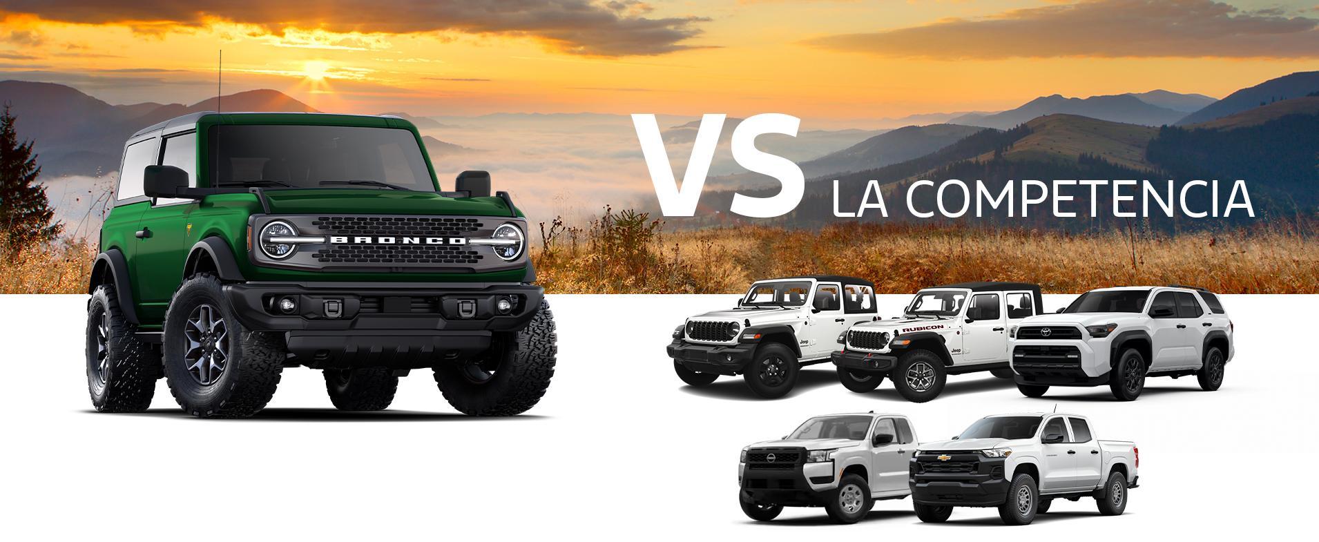 Bronco vs La competencia Bronco vs La competencia